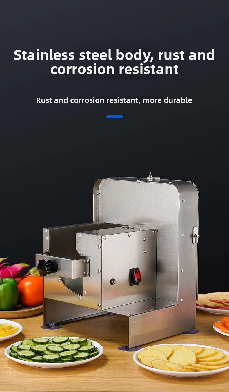 Electric Vegetable Cutter Automatic Feeding Food Processor French