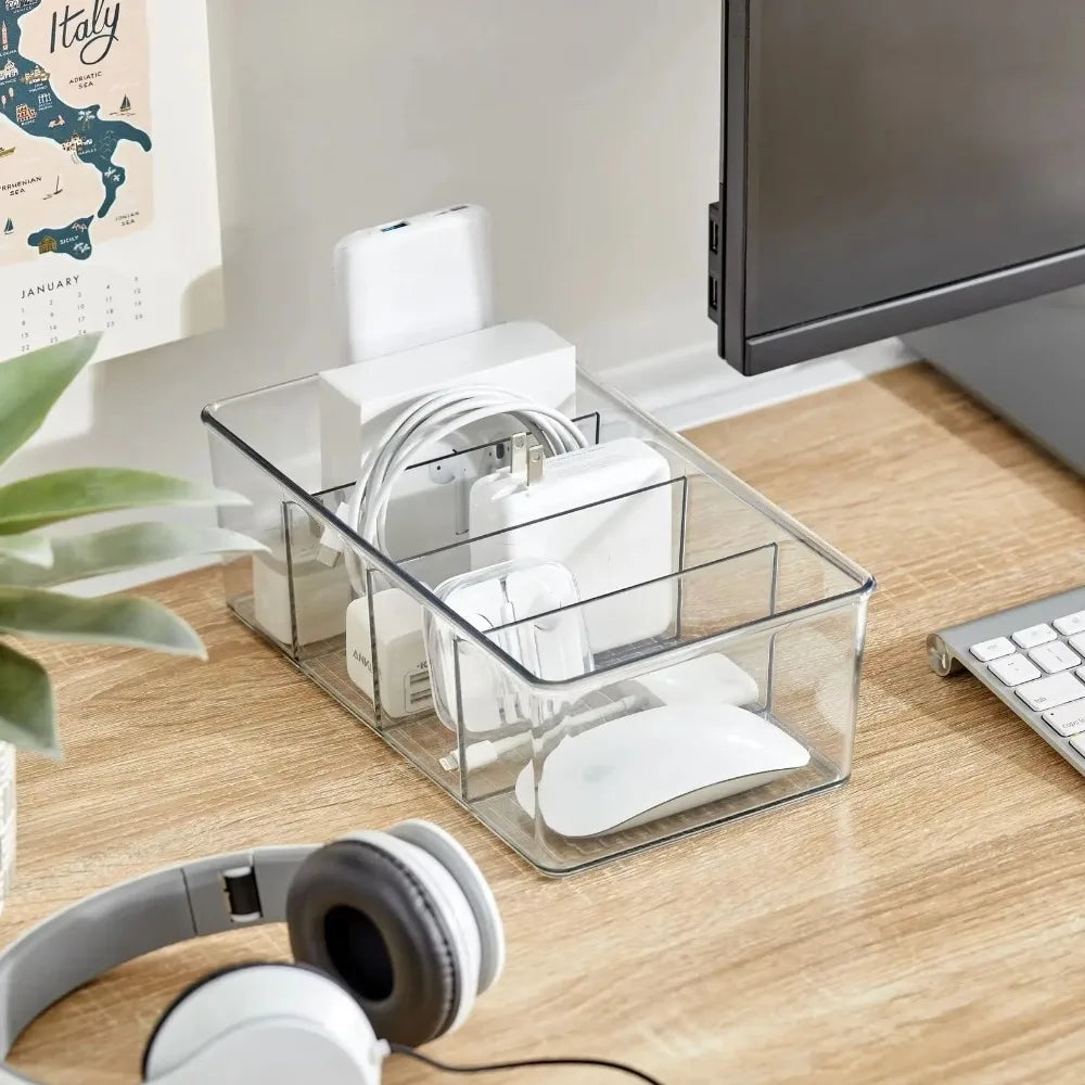 Grids Drawer Box Clear Large Capacity Fridge Storage