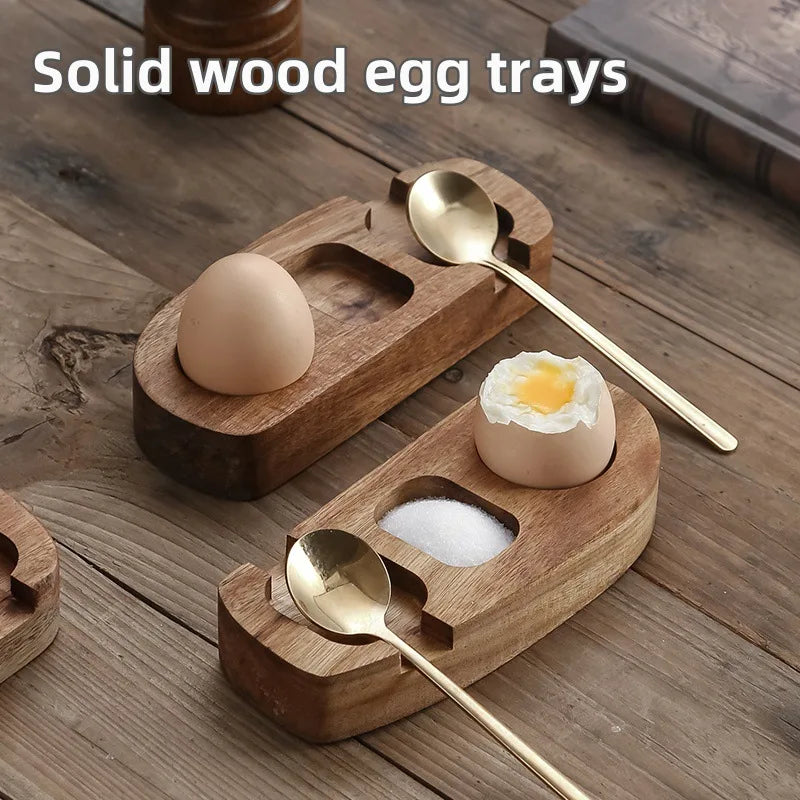 Wooden Egg Cups Soft Boiled Eggs Egg Stand