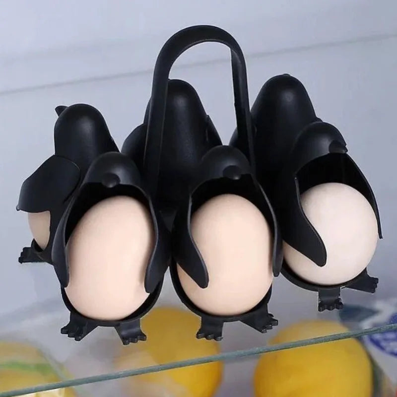 Penguin Egg Steamer & Refrigerator Storage Rack 2-In-1