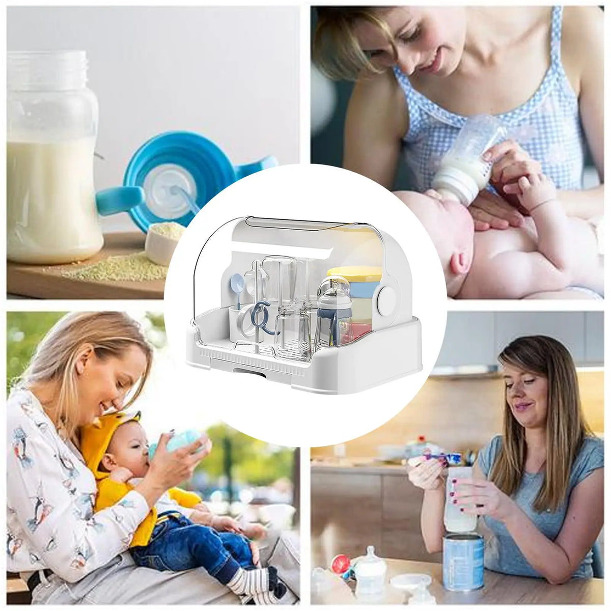 Baby Bottle Drying Rack Toddler Bottles Storage Box