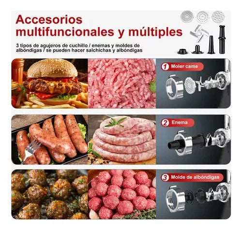 Stainless Electric Meat Grinder 1000w Sausage Stuffer Meat