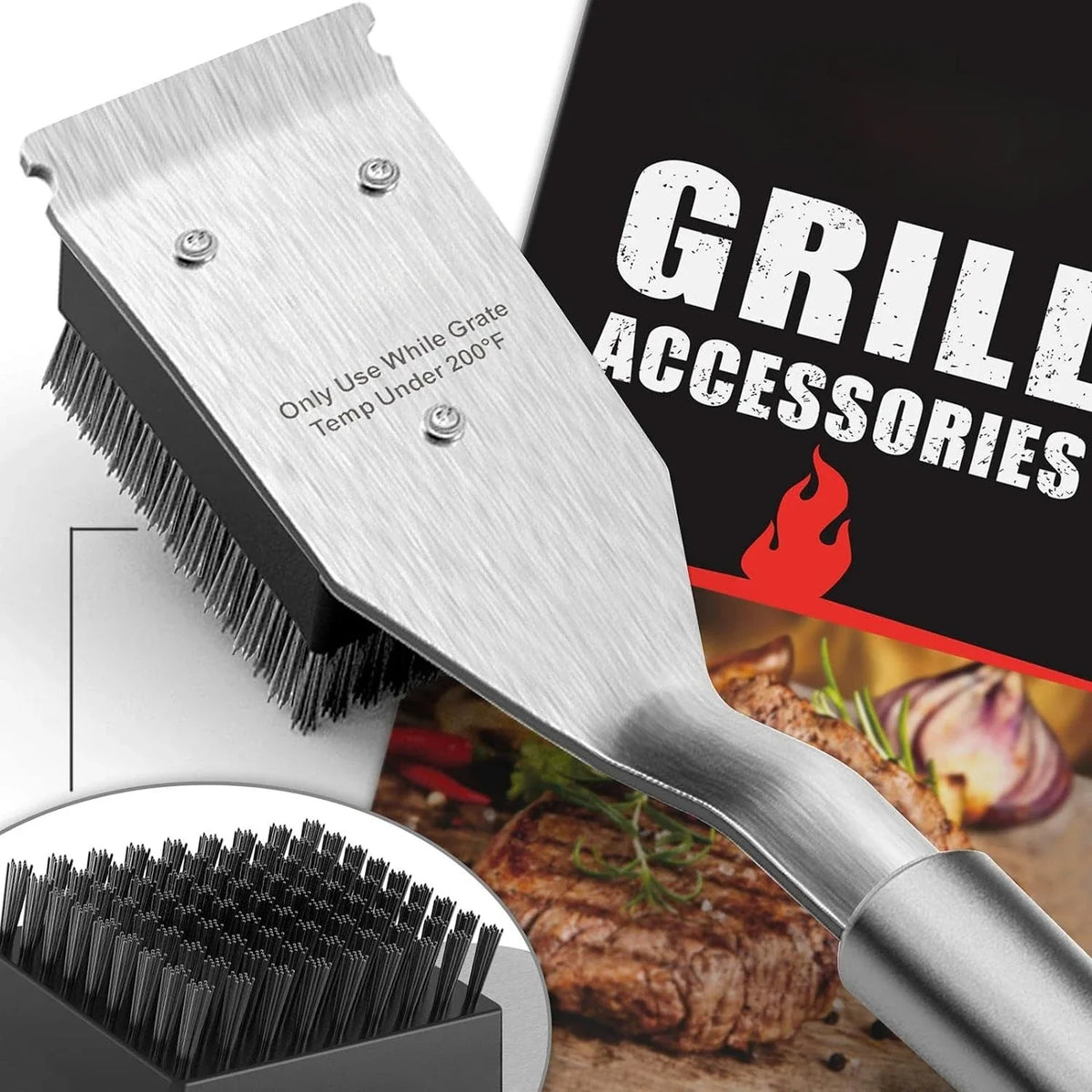 Grill Brush Scraper Wire Bbq Grill Brush Outdoor