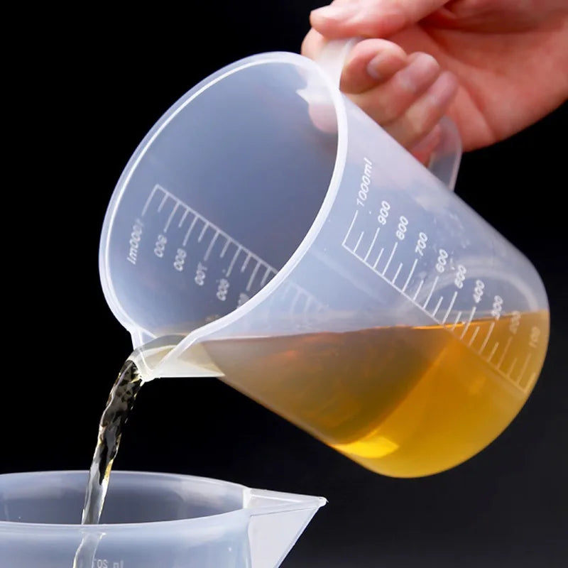 6pcs Plastic Measuring Cups - Clear Graduated Beaker
