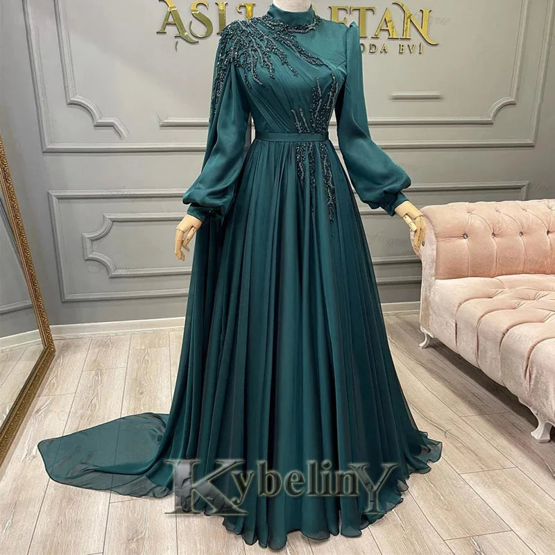 Kybeliny Graceful Evening Dresses Women Crytalsone-Shoulder