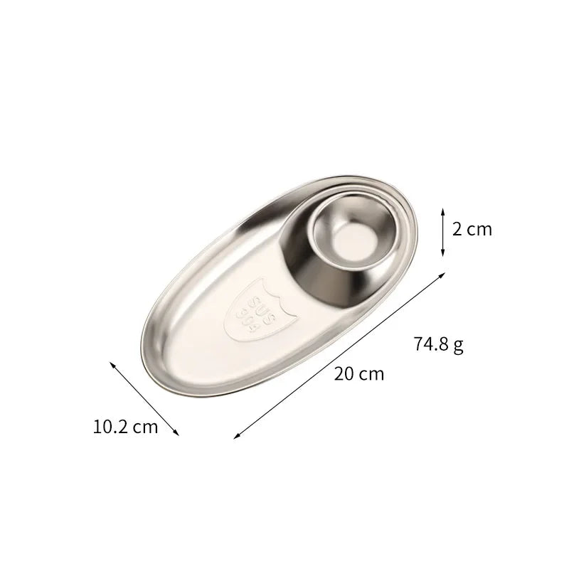 304 Stainless Steel Dinner Tray Lunch Container Snack