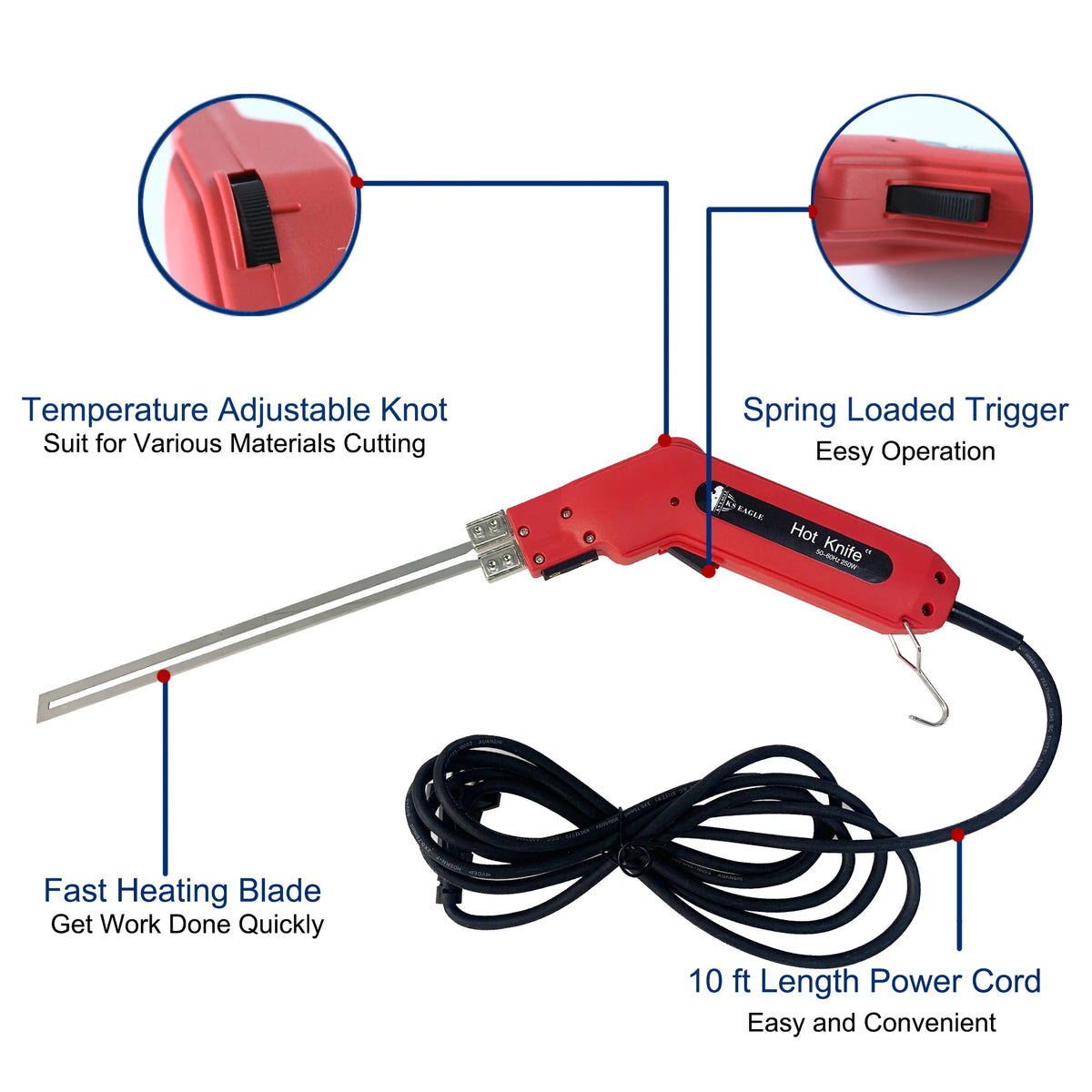 250w Thermo Knife Electric Wire Foam Cutter Polystyrene
