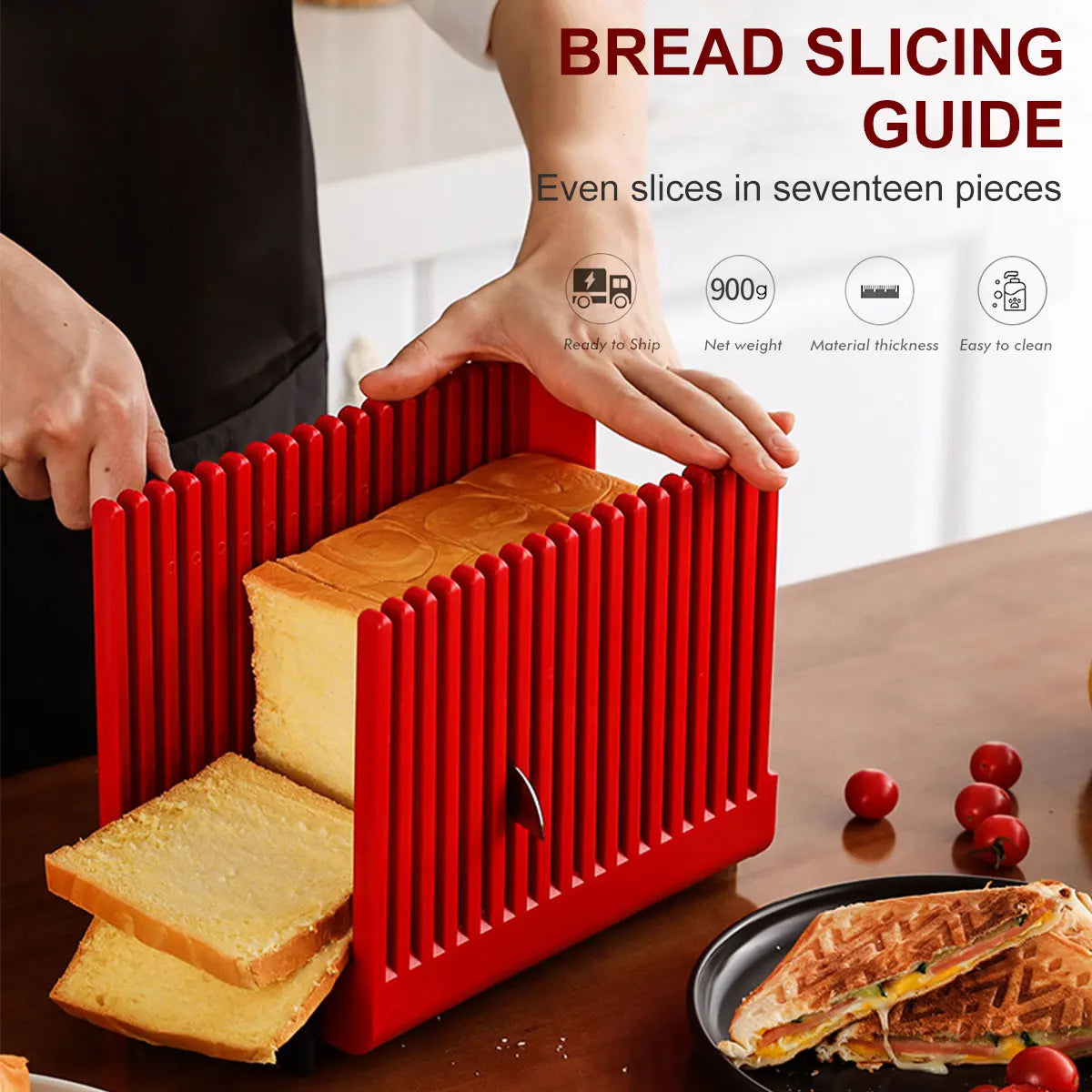 Rectangle Bread Slicer Cutter Mold Toast Loaf Cutting