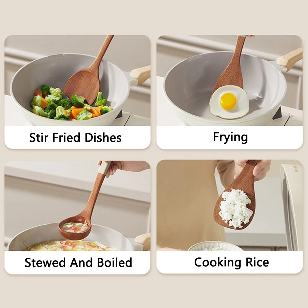 Cooker King Ebony Wood Spatula Non Stick Pan