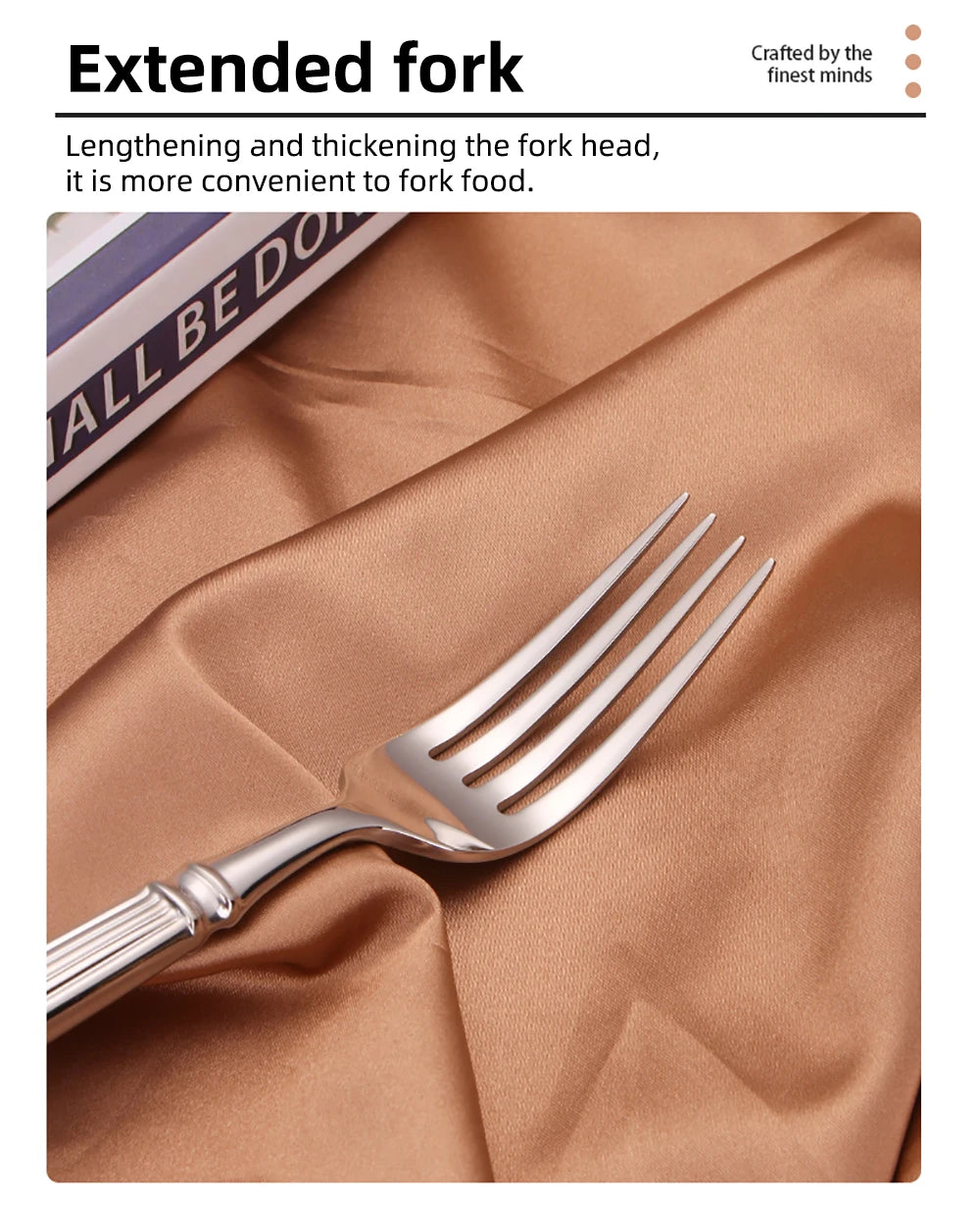 12/16/20 Pieces Sliver Tableware Stainless Steel Cutlery Elegant