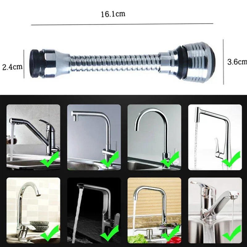 Modes 360 Rotatable Bubbler High Pressure Faucet Extender