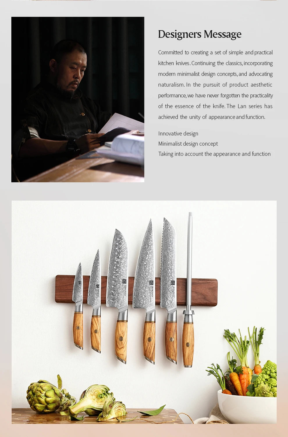 Xinzuo In Utility Knife Steel Japanese 14cr14movnb Powder