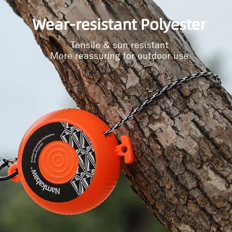 8m Retractable Clothesline Outdoor Travel Hand-Cranked