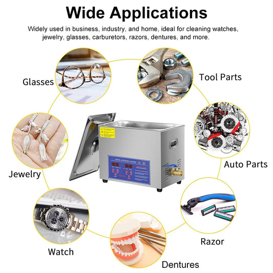 Ultrasonic Cleaner Heater Ultrasound Cleaning Machine Jewelry