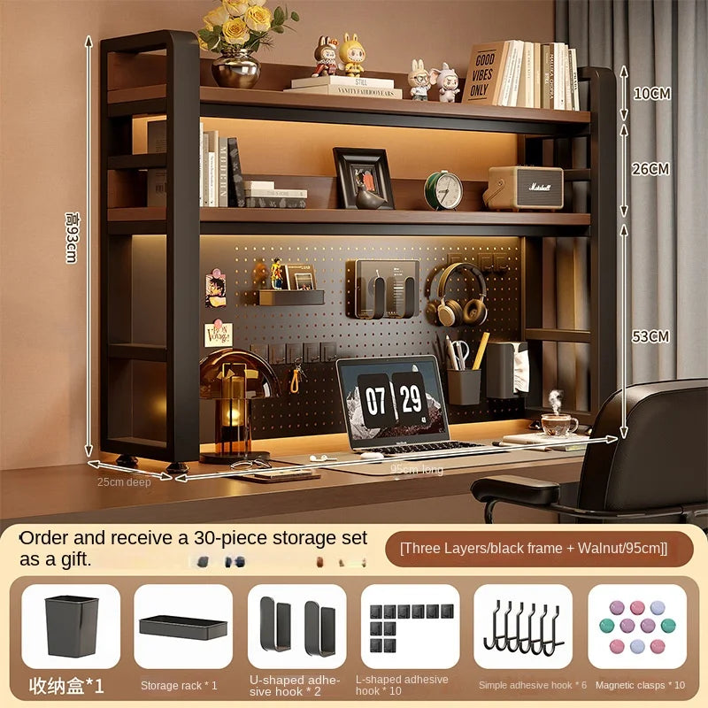 Desktop Shelving Unit Pegboard Desk/Computer Desk Multi-Layer