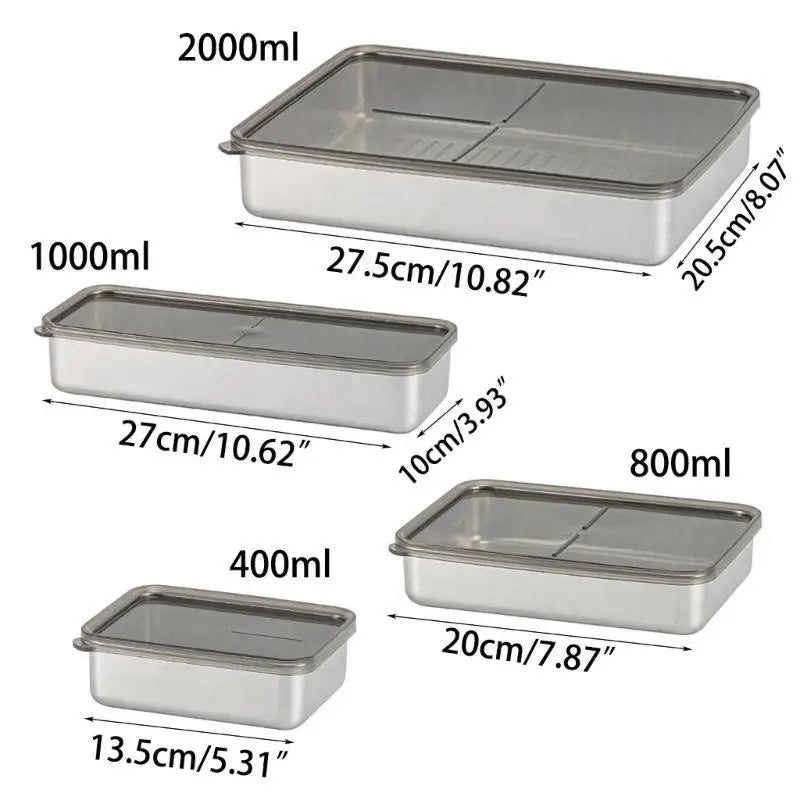 G6kf Stackable Meal Prep Boxes Stainless Steel Container