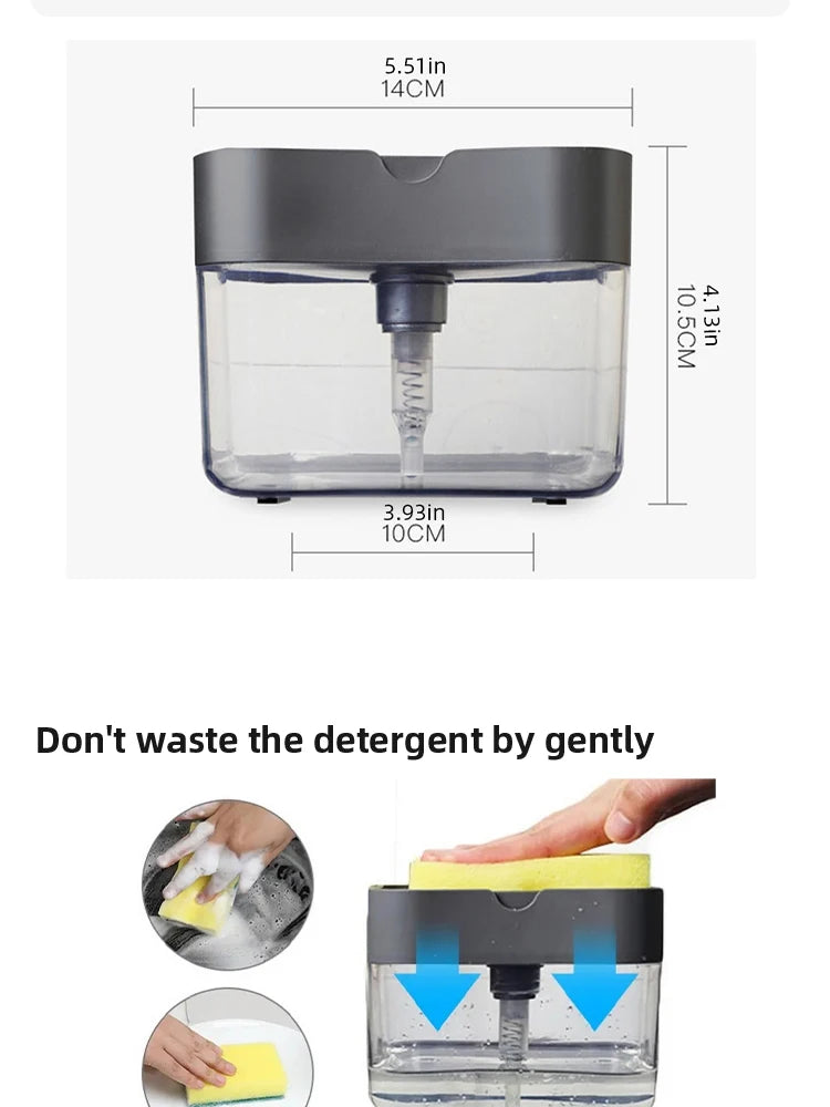 Detergent Press Soap Dispenser Pak Clean Cloth Dishwashing
