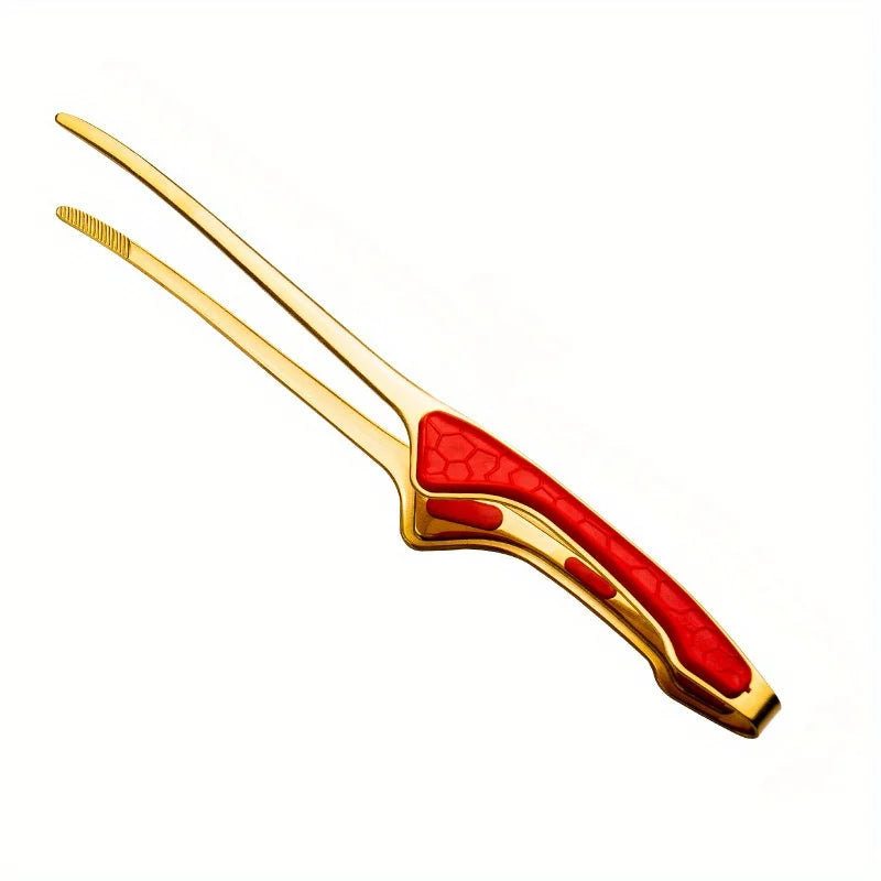 1pc Stainless Steel Tongs Serving Tongs Cooking Metal