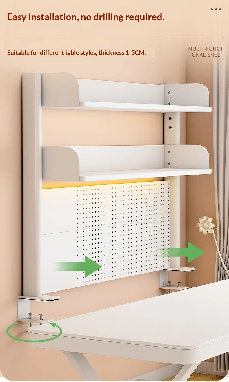 Desktop Storage Rack Pegboard Desk Organizer Shelfcomputer