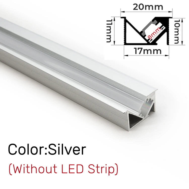 5m/1m/Pcs Invisible Led Recessed Aluminum Profile Hidden