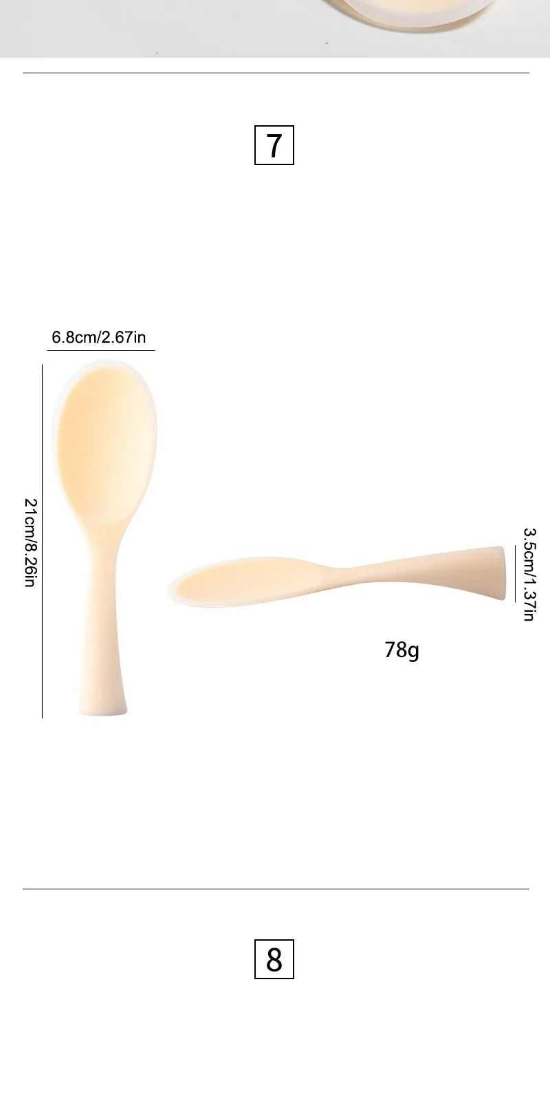 1pcs Food Grade Silicone Rice Spoon Non-Stick Cooking