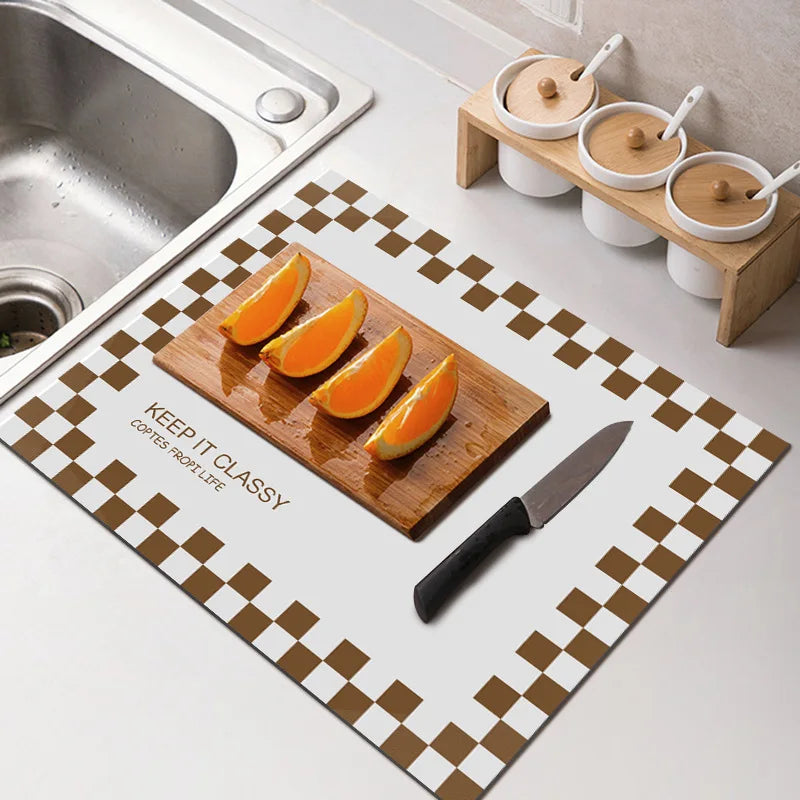 Diatomite Quick Dry Water Absorbent Pad - Dish