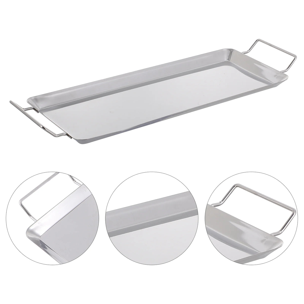 Extra Thick Stainless Steel Roasting Pan Nonstick Bbq