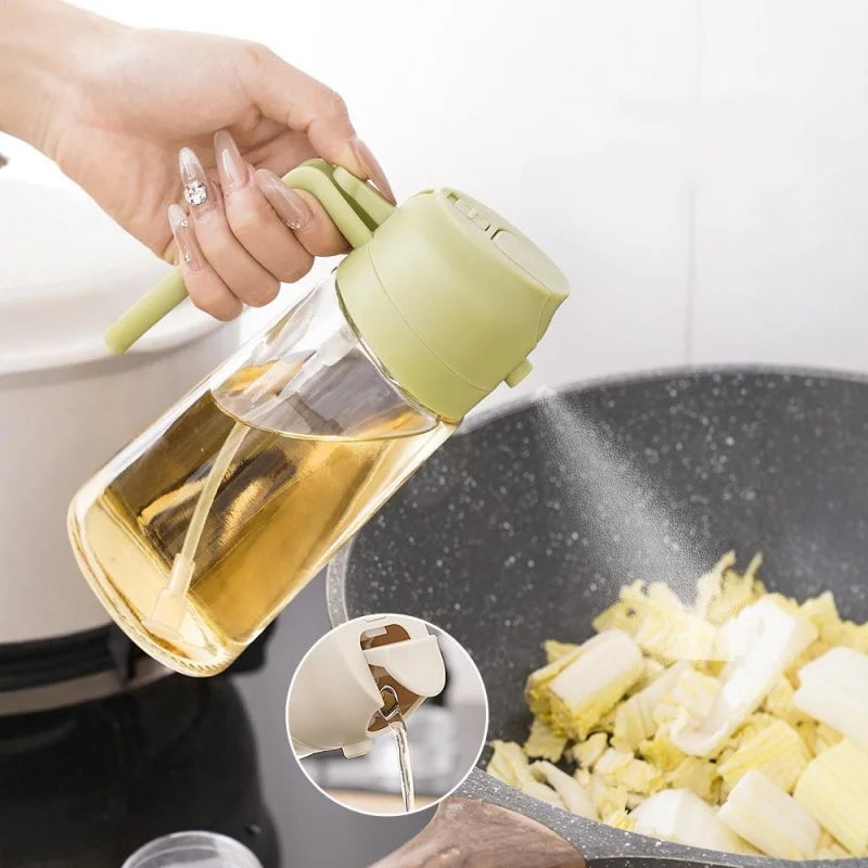 2in1 500ml Spray Oil Dispenser Oil Cruet Bottle