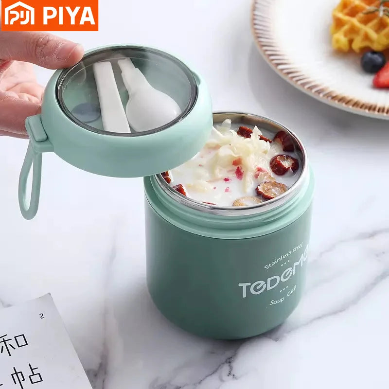 510ml Stainless Steel Lunch Box Spoon Thermal Food