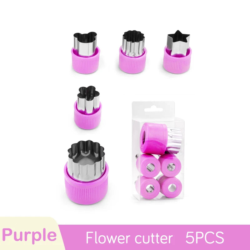 1set Multi-Style Vegetables Cookie Cutter Embossing Mould Cook