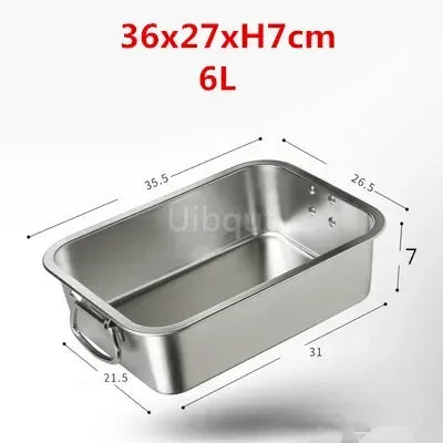 304 Stainless Steel Plate Metal Tray Handle Square