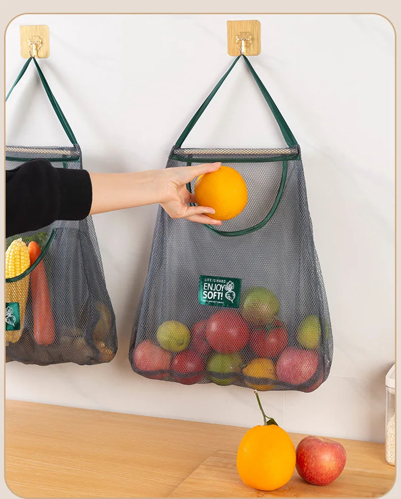 Reusable Storage Bags Hanging Mesh Bag Fruit Vegetable