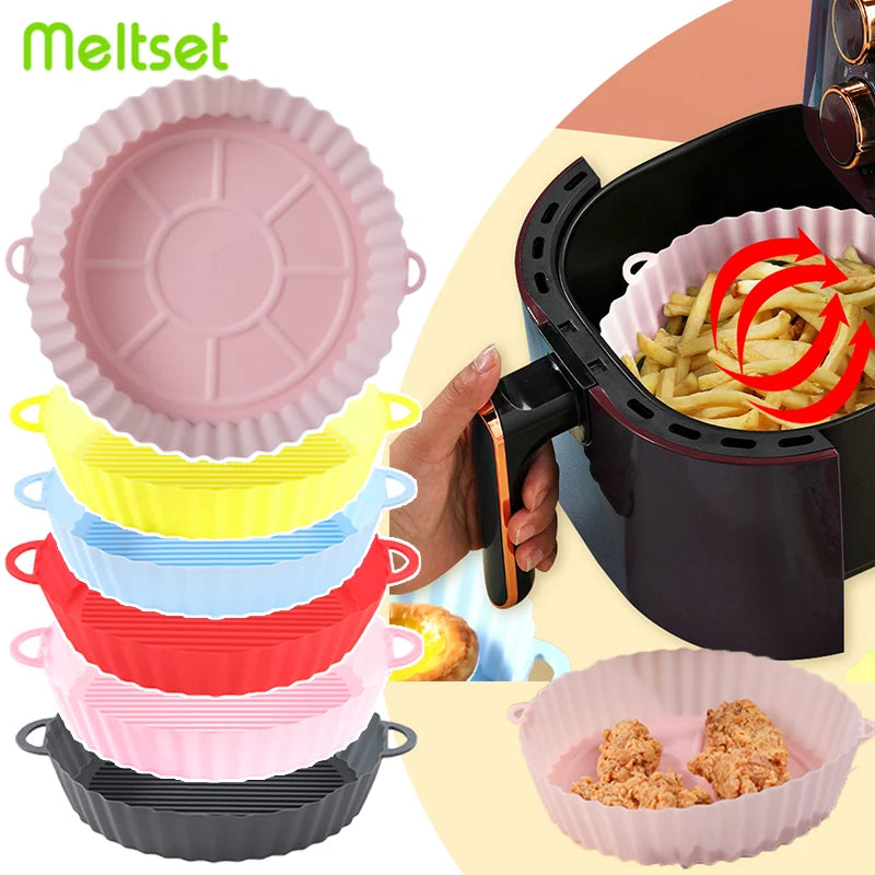 Silicone Air Fryer Liner Round Airfryer Oven Baking