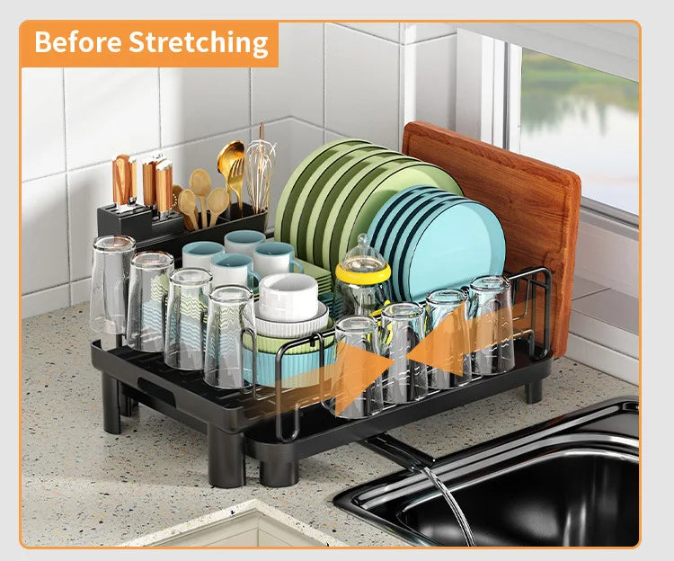 Dish Drying Rack Dish Rack Drainboard Expandable Dish