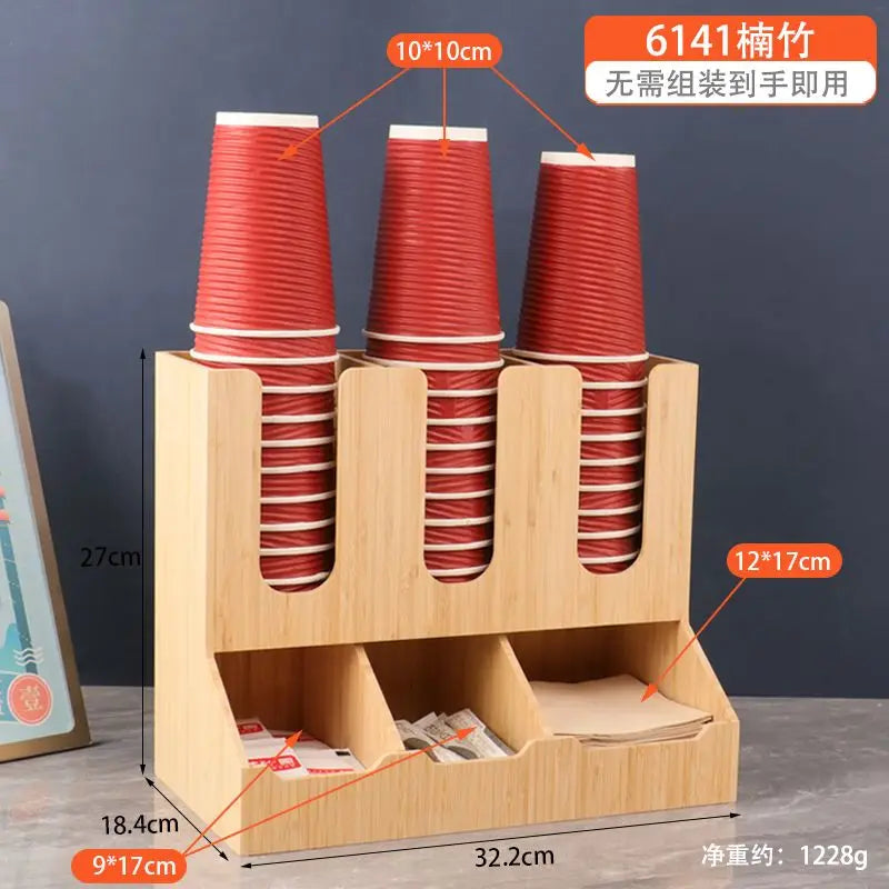 Creative Coffee Shop Bar Paper Cup Straw Storage