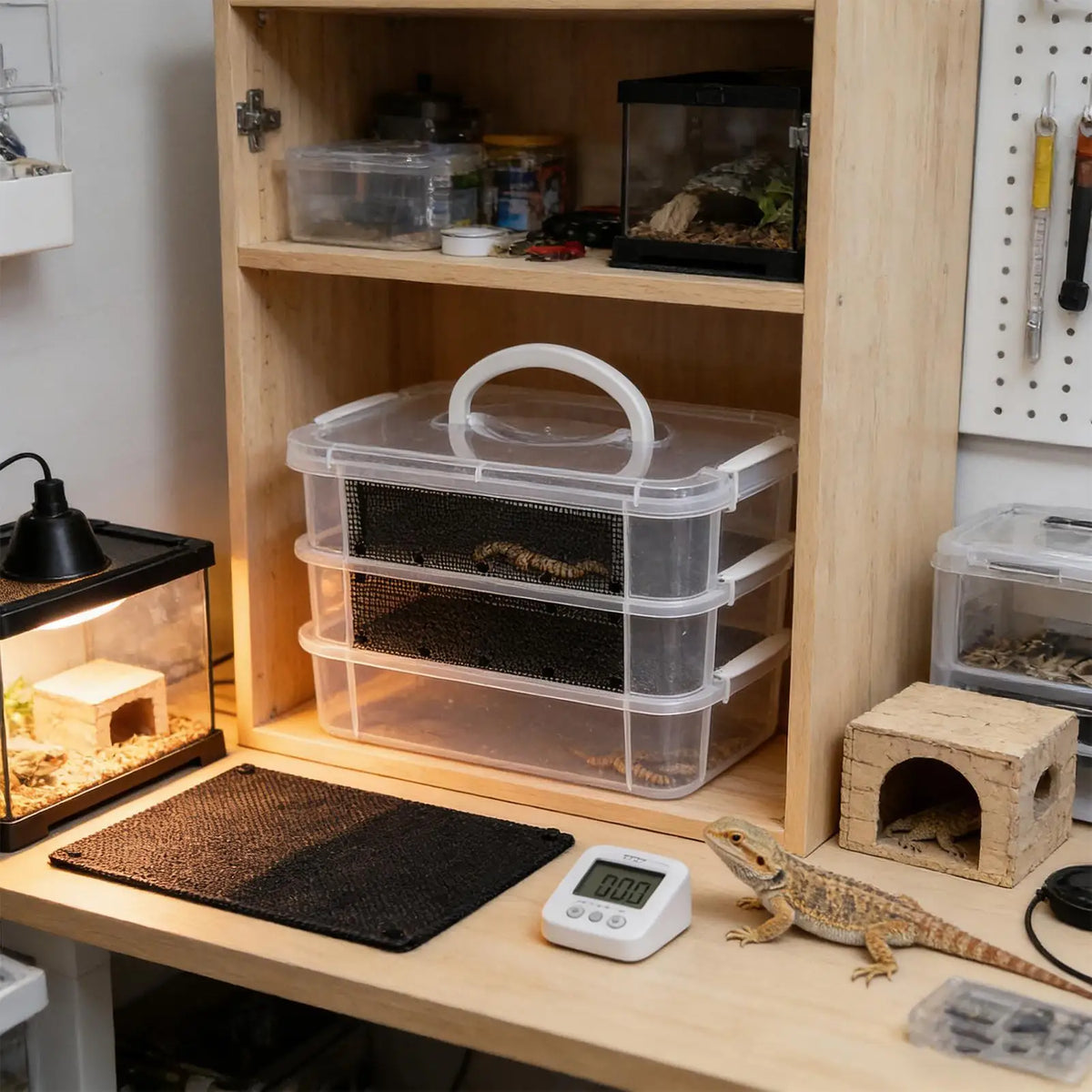 Mealworm Farm 2/3 Layer Clear Mesh Breeder Bin