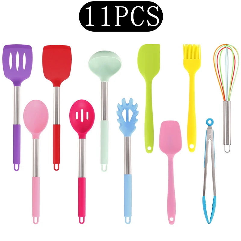 Black Non-Stick Silicone Kitchenware Cooking Utensils Cookware