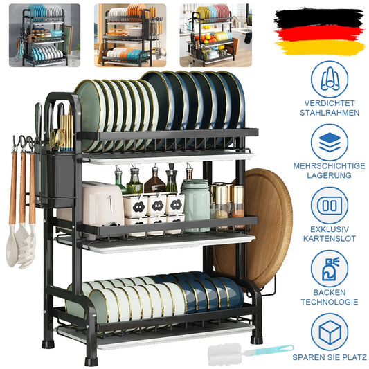 Dish Bowl Drainer Storage Rack Utensil Holder Dish