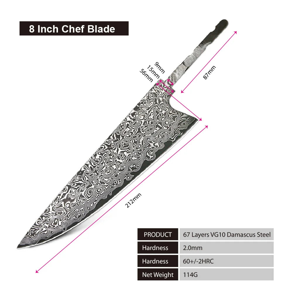 Amber Knife High Quality Blade Japanese Damascus Steel
