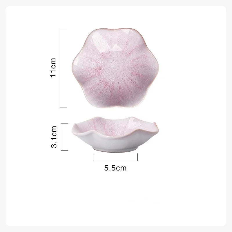 Japanese Ceramic Plate Retro Kiln Glaze Barbecue Mini
