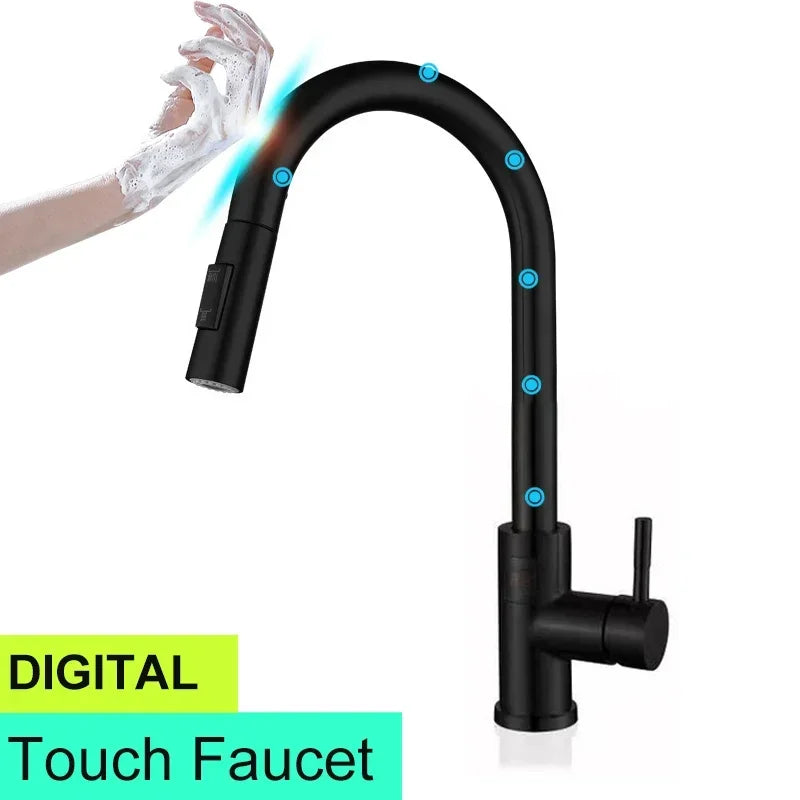 Digital Touch On Faucet 304 Stainless Steel Cold