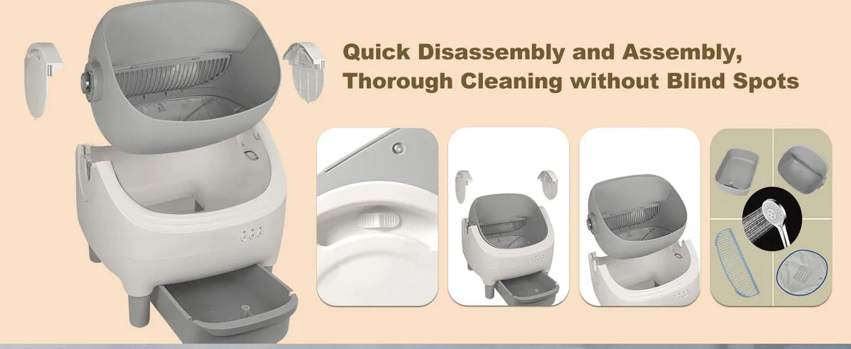 Miaoerduo 75l Self-Cleaning Cat Litter Box App Real-Time