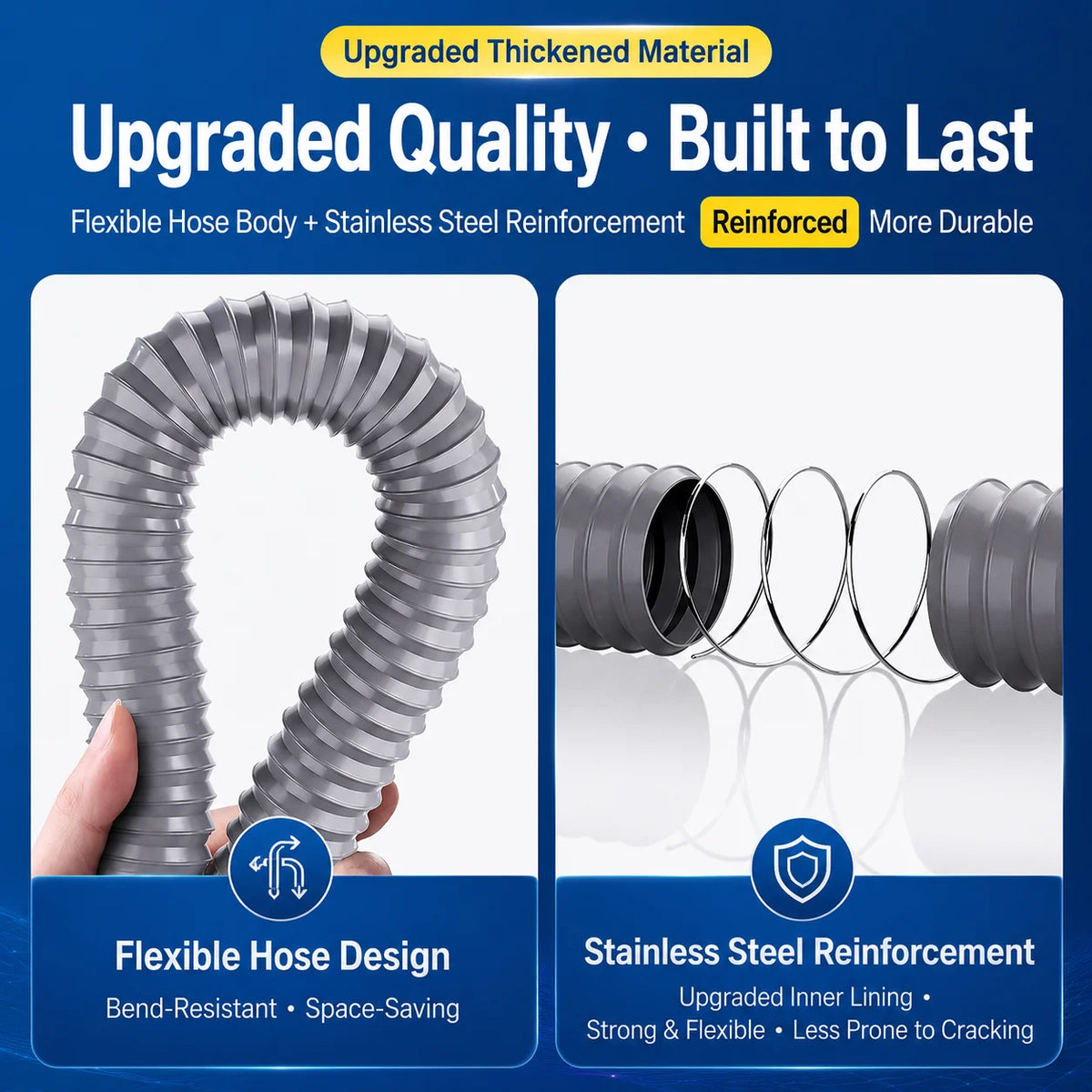 Universal Flexible Sink Drain Pipe Anti-Odor Sewer Hose