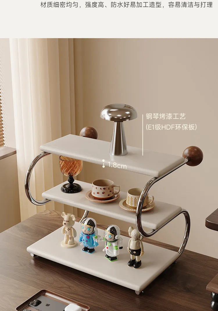 Spice Rack Trinket Shelf Display Wooden Stand Display