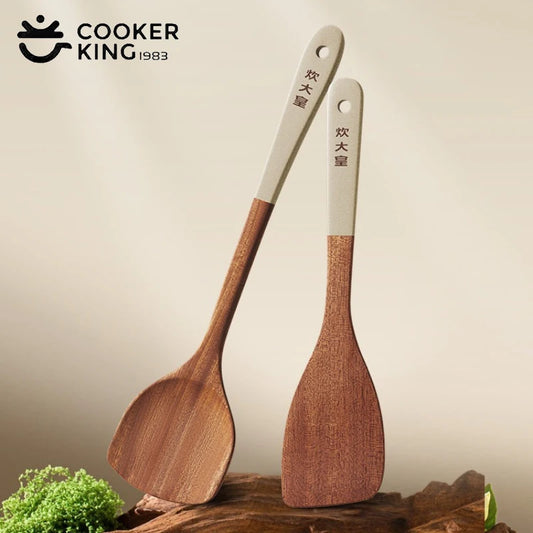 Cooker King Ebony Wood Cooking Crack Prevention Spatula