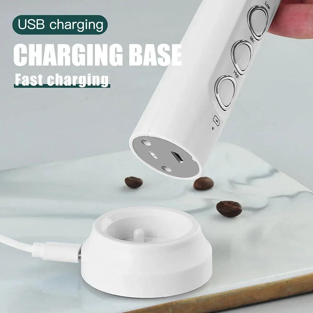 Usb Rechargeable Electric Milk Frother Mini Handheld Foam