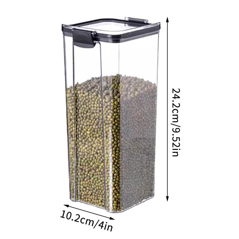 Airtight Sealed Plastic Food Storage Box Transparent Cereal