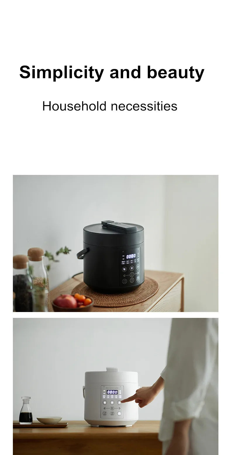 Mini Rice Cooker Ceramic Coated Pot 2l Travel