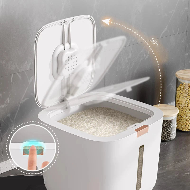 Food Grade Rice Dispenser Cereal Container Storage Moisture-Proof