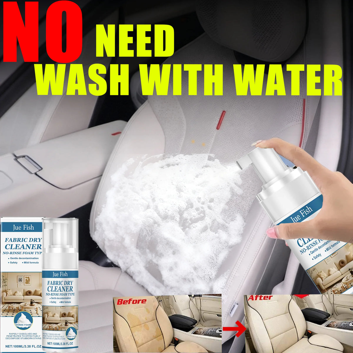 Car Seat Fabric Sofa Cleaner Stain Removal Simple